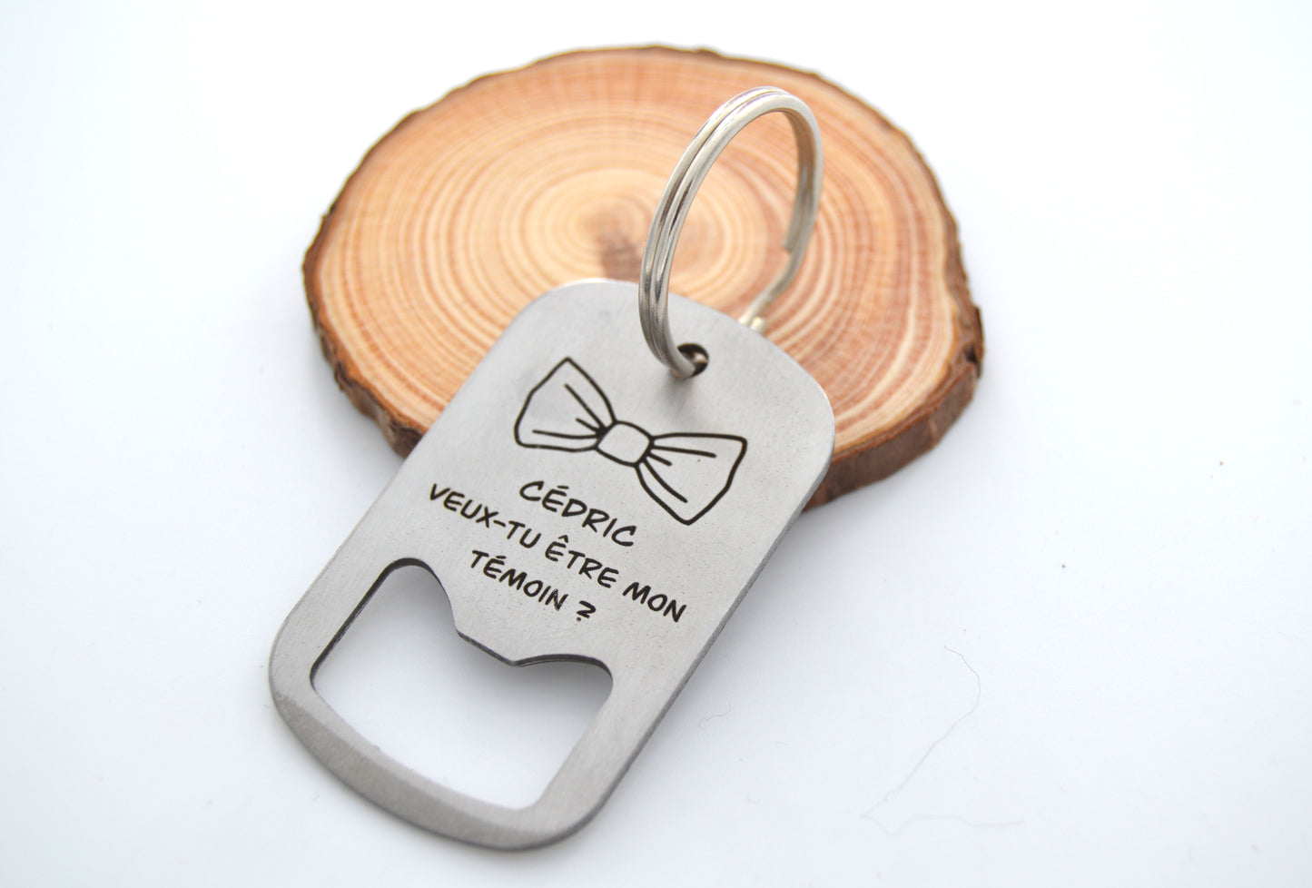 Décapsuleur porte-clé personnalisé | Cadeau | personnalisation gravure laser | cadeau mariage | cadeau invité