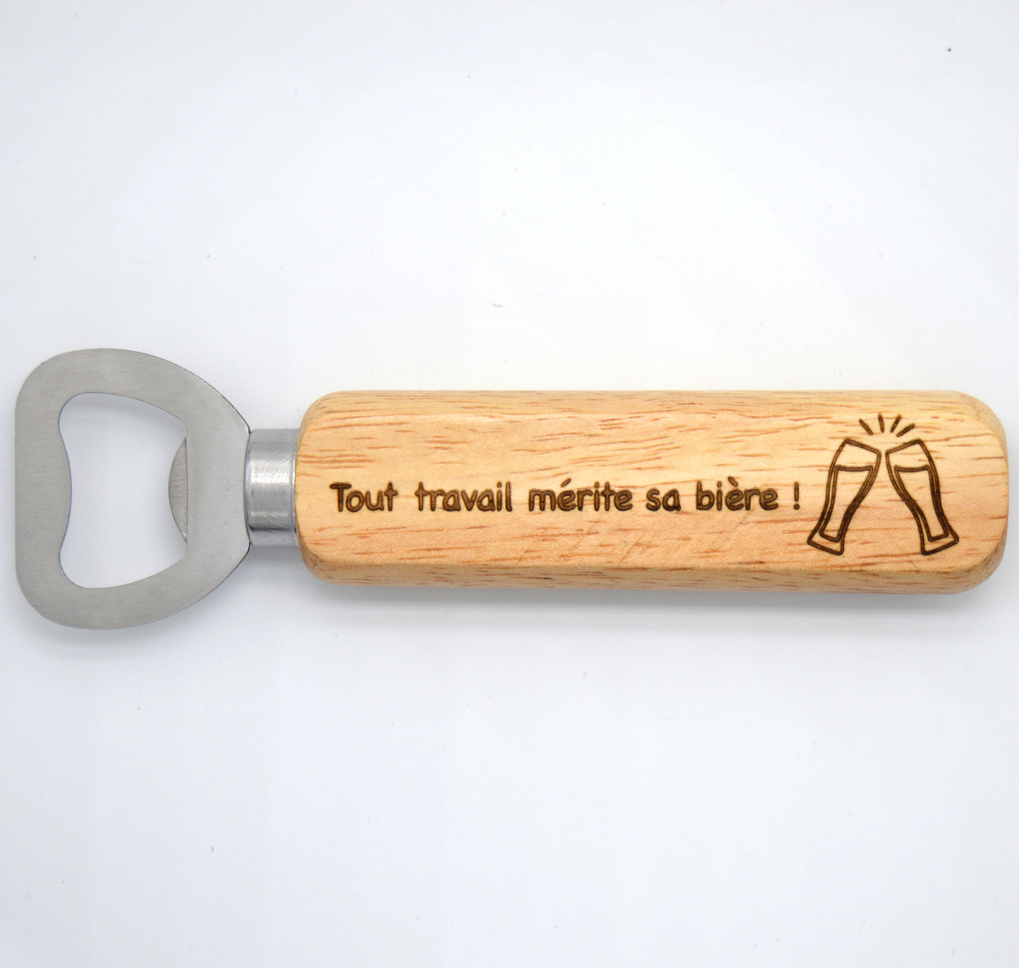 Décapsuleur en bois personnalisé