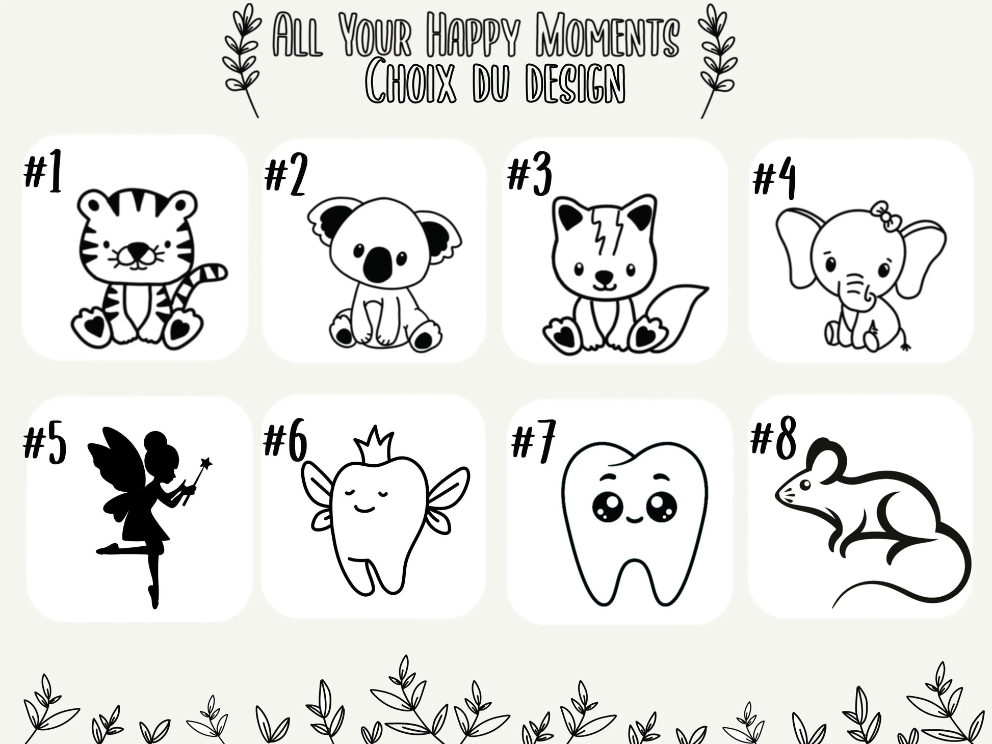 Boite à dents de lait personnalisé All Your Happy Moments