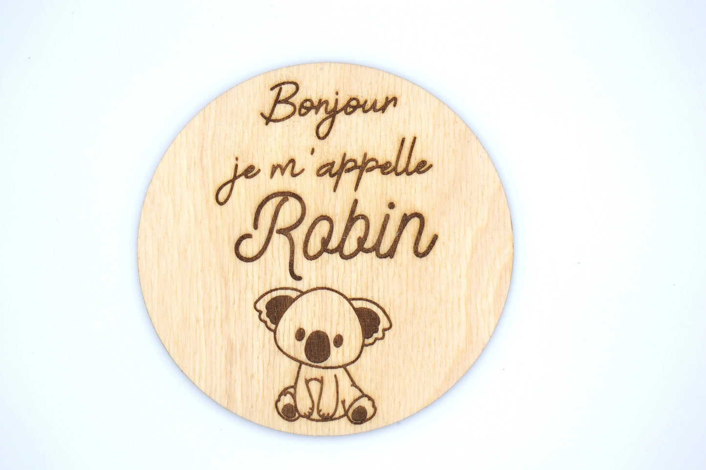 Carte en bois annonce naissance personnalisé All Your Happy Moments