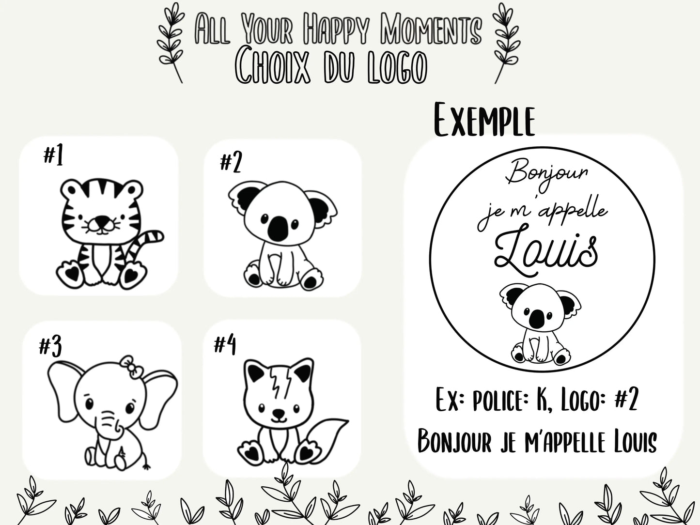 Carte en bois annonce naissance personnalisé All Your Happy Moments