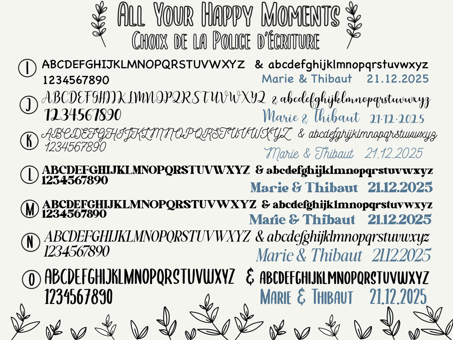 Carte en bois annonce naissance personnalisé All Your Happy Moments