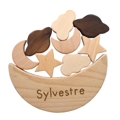 Jouet en bois Montessori personnalisé | Jeu d'équilibre All Your Happy Moments