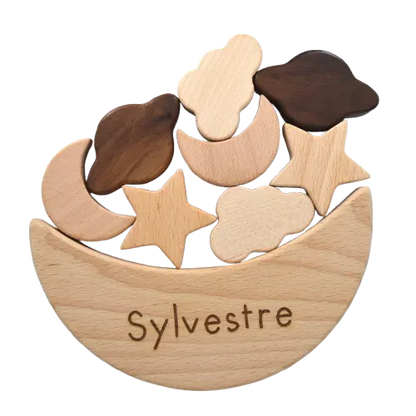 Jouet en bois Montessori personnalisé | Jeu d'équilibre All Your Happy Moments