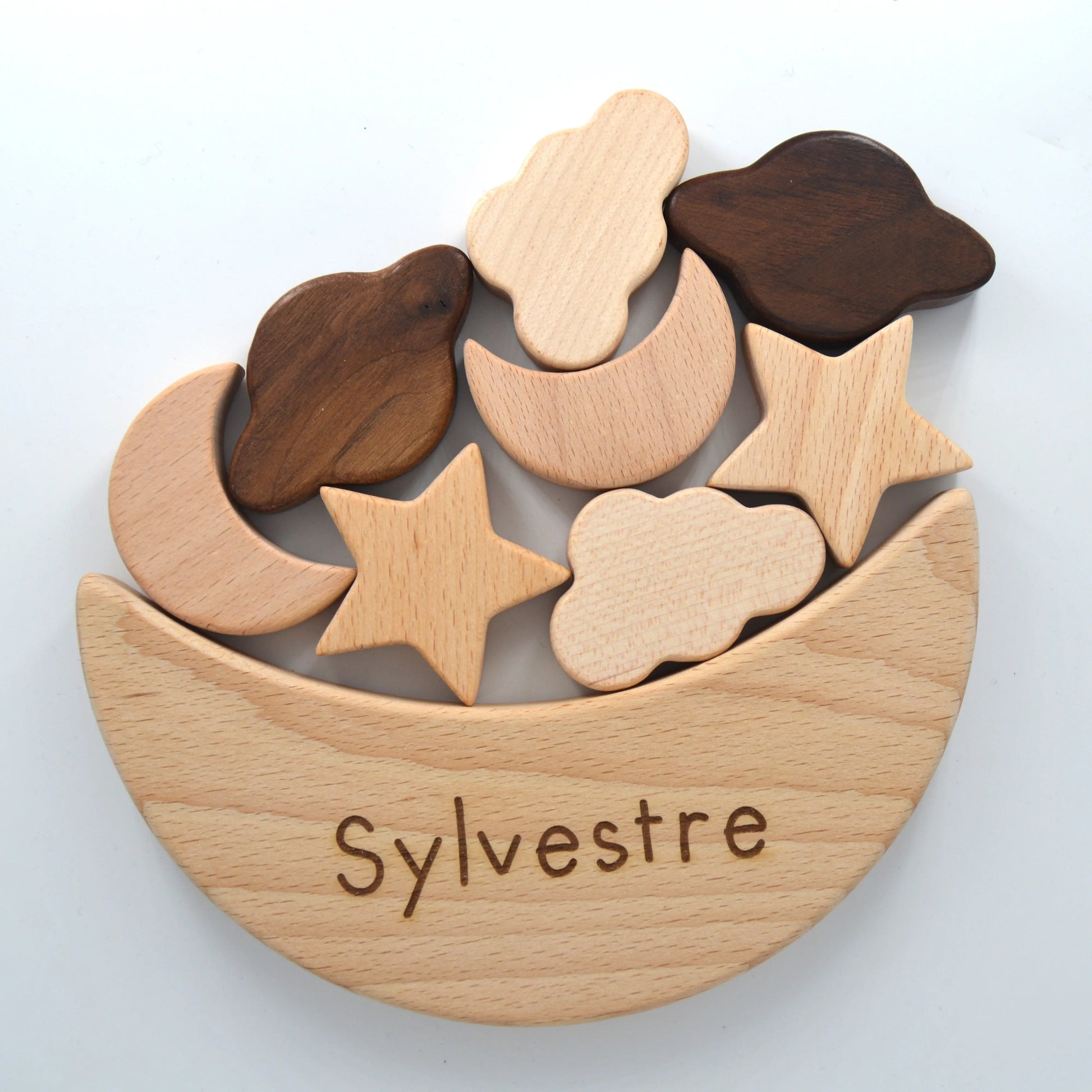 Jouet en bois Montessori personnalisé | Jeu d'équilibre All Your Happy Moments