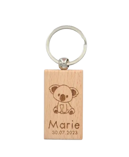 Porte-clés personnalisé en bois All Your Happy Moments