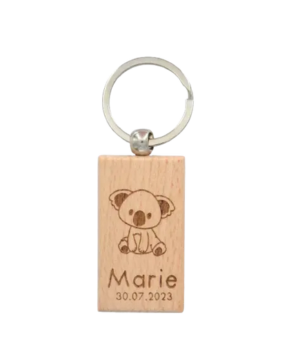 Porte-clés personnalisé en bois All Your Happy Moments