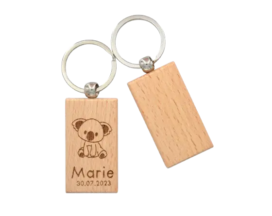 Porte-clés personnalisé en bois All Your Happy Moments