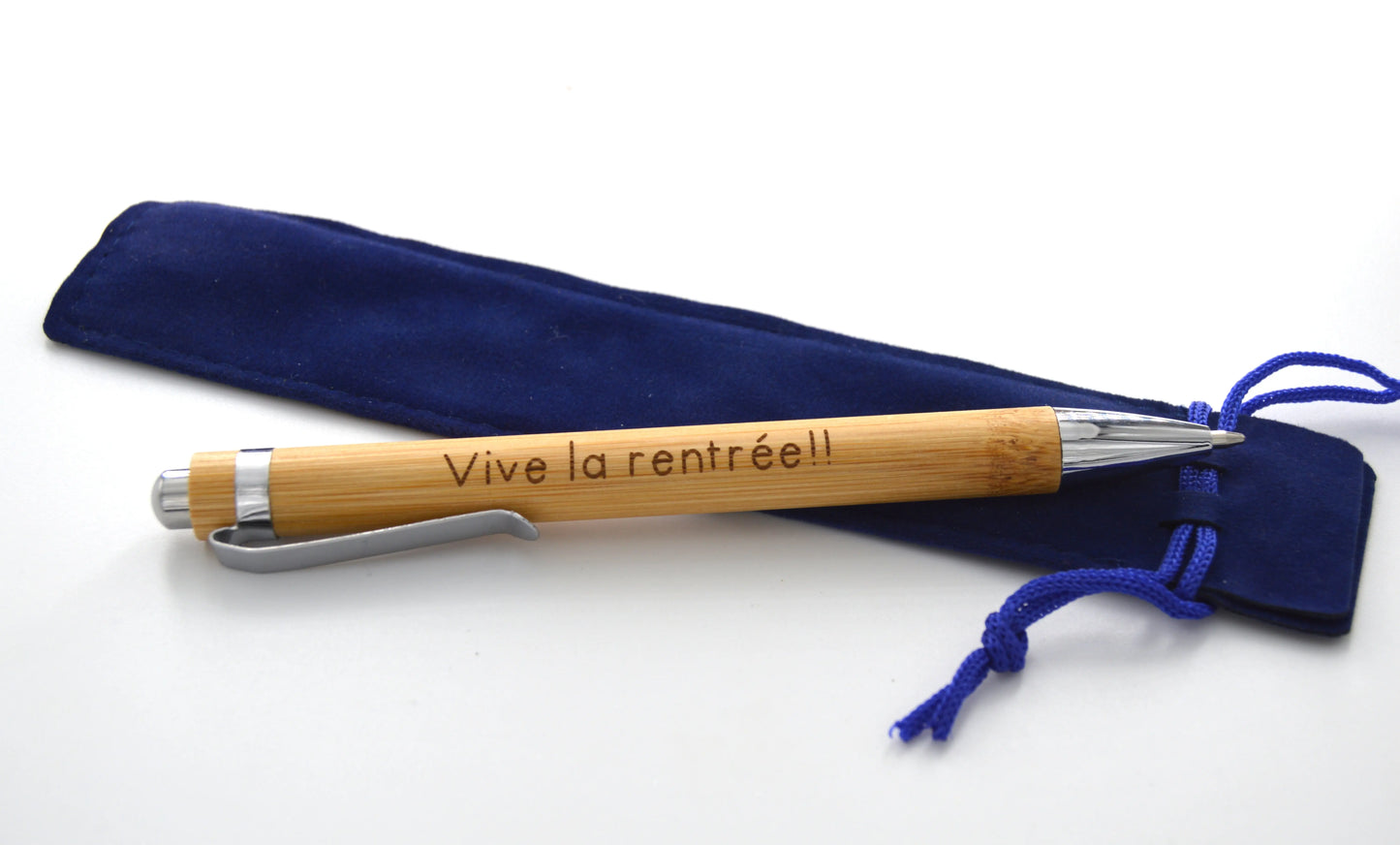 Stylo-bille en bois personnalisé All Your Happy Moments